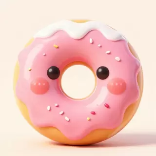 Happy Strawberry Donut