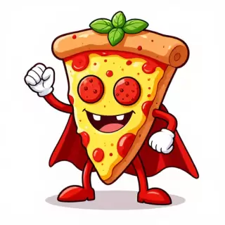 Superhero Pizza Slice