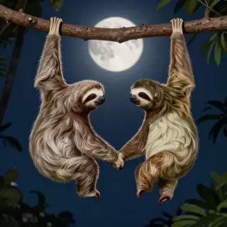 Sloth Pair Slow Dance