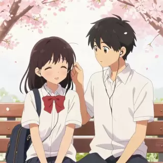 Anime Schoolyard Sweethearts