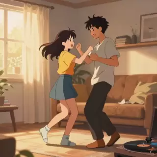 Dancing in Living Room