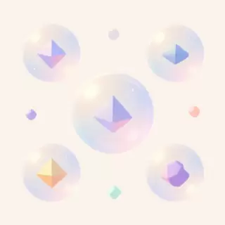 Floating Geometric Bubbles
