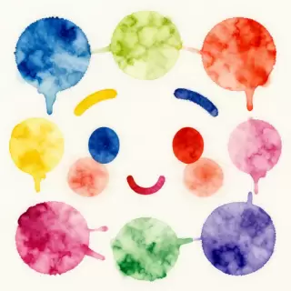 Watercolor Emotion Puddles