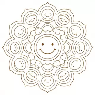 Symmetrical Cute Mandala