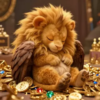 Treasure-Guarding Baby Griffin