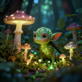 Bioluminescent Forest Sprite
