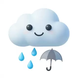 Rain Cloud with Umbrella