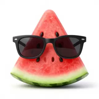 Watermelon Slice with Sunglasses