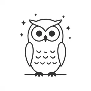 Owl with Stars