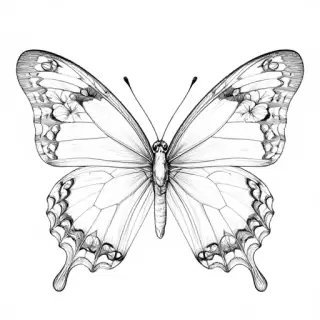 Butterfly with Florals