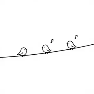 Birds on Telephone Wire