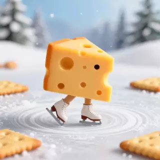 Skating Cheese Wheel