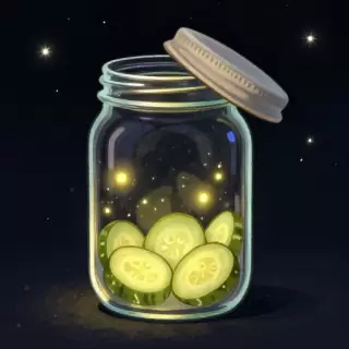 Mason Jar of Fireflies (Pickles)