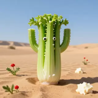 Cactus Made of Celery