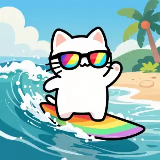 Surfer Cat