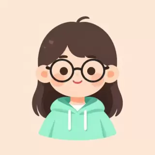 Cheerful Asian girl in mint hoodie