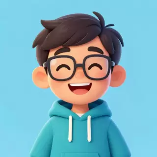 Laughing Middle Eastern boy in teal hoodie