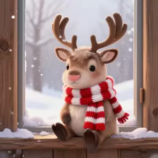 Cozy Knit Reindeer