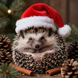 Hedgehog with a Tiny Hat