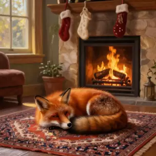 Fox by the Hearth