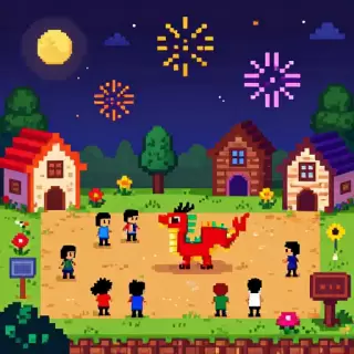 Pixel Art New Year