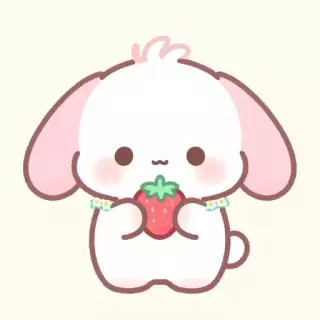 Pastel Bunny with Berries
