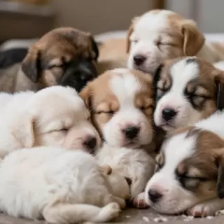 Sleepy Puppy Pile