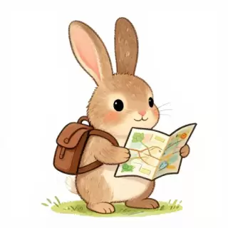 Bunny with a Backpack