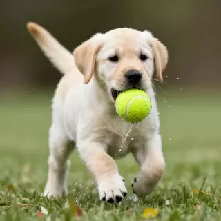 Puppy with a Ball