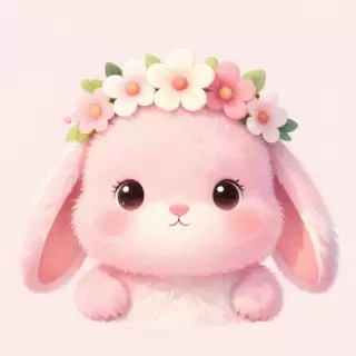 Pink Fluffy Bunny Avatar