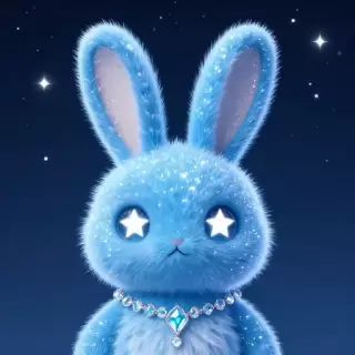 Blue Sparkle Bunny Avatar
