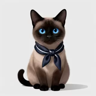 Black Siamese Cat Avatar