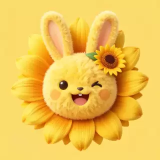 Yellow Sunflower Bunny Avatar