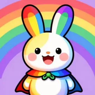 Rainbow Bunny Avatar