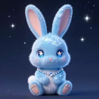 Blue Sparkle Bunny