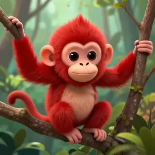 Red Howler Monkey Baby