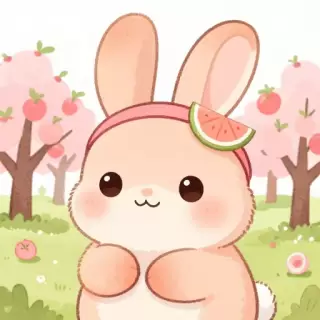 Peach Bunny
