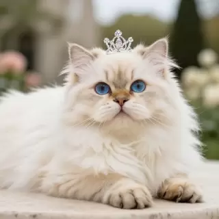 Ivory Persian Cat