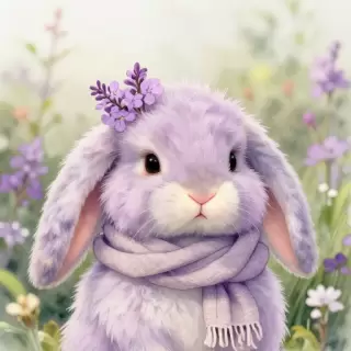 Lilac Fluff Bunny