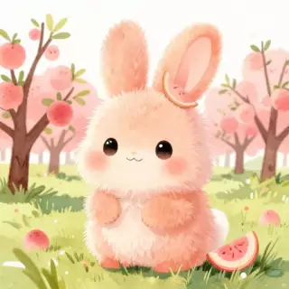 Peach Fuzz Bunny