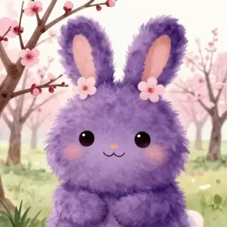 Plum Purple Bunny