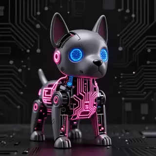 Neon Robot Pup