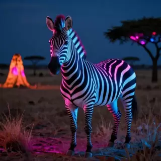 Neon Zebra Pulse