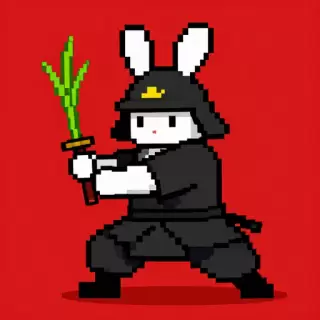 Pixel Samurai Rabbit