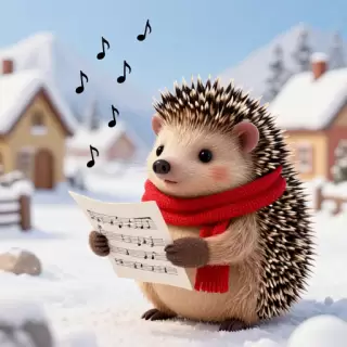 Caroling Hedgehog