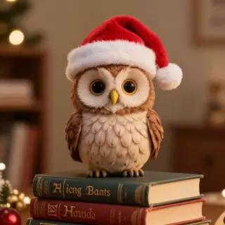Wise Old Christmas Owl