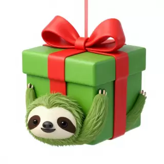 Gift-Wrapped Sloth
