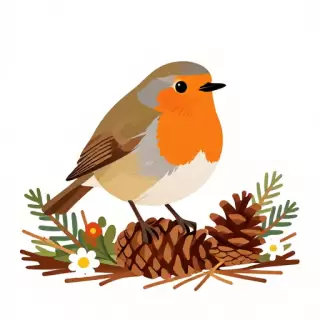 Vector Robin in Pinecone Patch