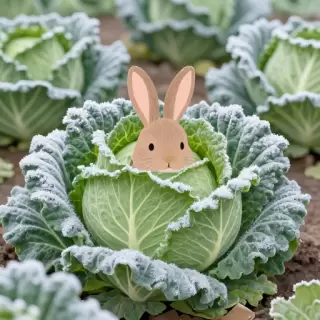 Vector Rabbit in Cabbage Patch