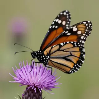 Monarch Butterfly Landing